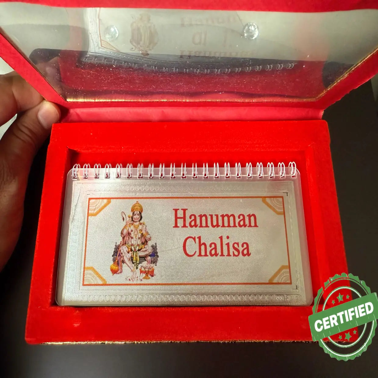 Double size Hanuman Chalisa, Half the Cost - 999 Pure Silver – Handcrafted, Divine Spiritual Gift