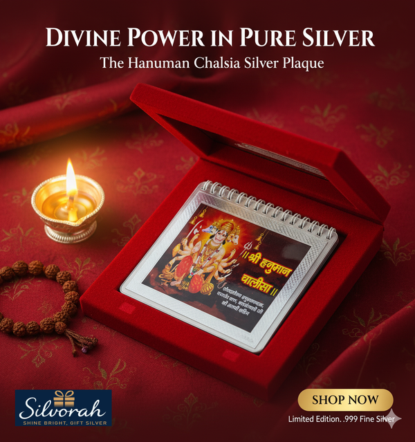 Hanuman Chalisa pure silver – packaged in velvet gift box