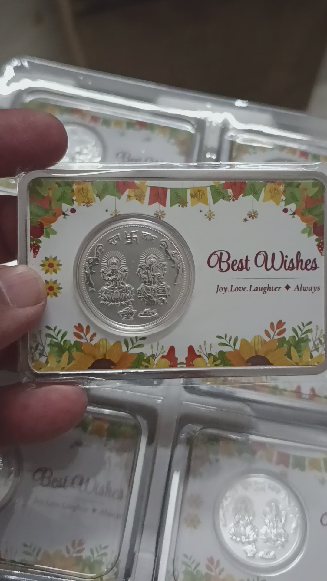 Best Wishes Silver Gift Card - 1 Gram 999 Pure Silver Coin