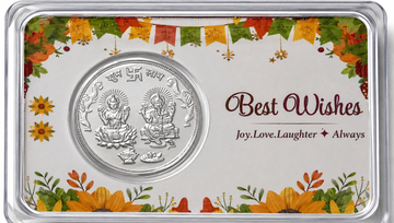 Best Wishes Silver Gift Card - 1 Gram 999 Pure Silver Coin